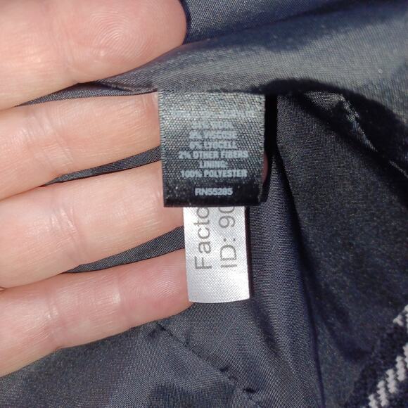 Express Women Plaid Wool Blend Moto Belted Jacket Medium Black Red Preppy Bomber - Picture 13 of 14